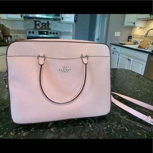 Coach Powder Pink Laptop Bag